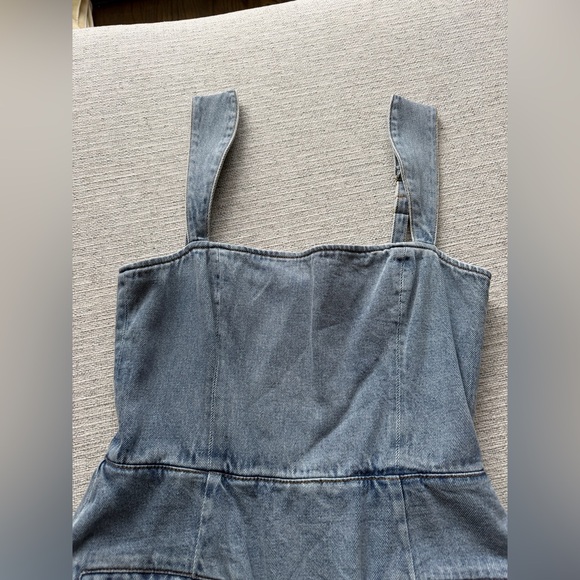 Amanda Uprichard Bethany Skort Romper in Destiny Wash - Picture 6 of 8